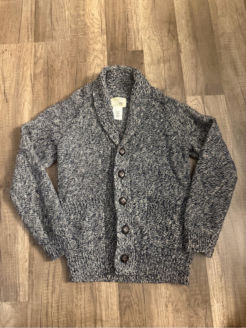 J. Crew Gray Marled Shawl Collar Cardigan - Kids